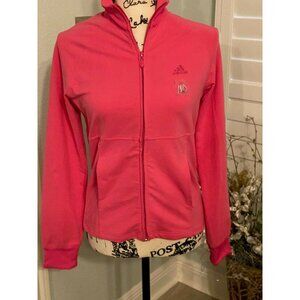 Adidas Women’s Pink Track Jacket Size Small Athletic Workout Top RARE NEW